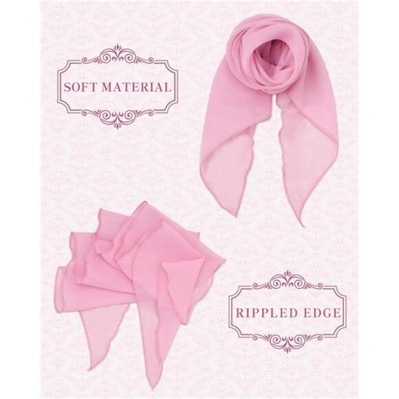 Chiffon Scarf for Women Pink - Picture 6 of 7